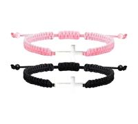 NONGYU Kirsite Crosses Woven offre resistenza e stili con chiusura regolabile per il massimo comfort, gioiello unisex per ogni occasione braccialetto alla moda, Misura unica, come descritto