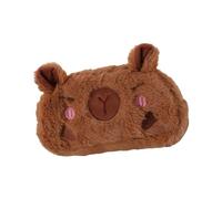 NONGYU Plsuh - Astuccio portamatite a forma di animale, grande capacità, leggero, da viaggio, per studenti, donne, ragazze, a tema Capybara, organizer da ufficio in peluche, A