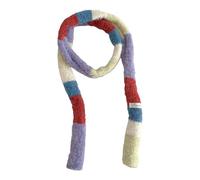 NONGYU Sciarpa a maglia per le donne cintura lunga skinny cravatta collo ragazze puntelli foto fazzoletto lungo 2000 tendenza lavorata a maglia, violaBlu rosso, Taglia unica