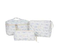 NONGYU Set di 3 trousse da viaggio elegante e conveniente, organizer per articoli da toeletta per viaggiatori, professionisti e studenti, Line Kitten Set Tre Pezzi, As shown in the picture (error