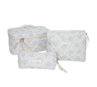 NONGYU Set di 3 trousse da viaggio elegante e conveniente, organizer per articoli da toeletta per viaggiatori, professionisti e studenti, Set Tre Pezzi Rosa Blu, As shown in the picture (error 1-3cm)