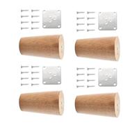 NONGYU Set di 4 staffe di rinforzo strutturali per mobili in legno naturale, per tavoli, sedie, mobili, piedi in legno