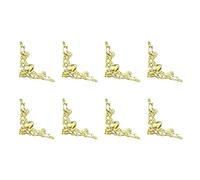 NONGYU Set di 8 paraspigoli decorativi in metallo, design elegante, robusti, facili da installare, per libri, album, quaderni, protezioni angolari per libri, Small, come descritto, come descritto