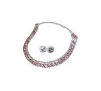 NONGYU Set di gioielli in rame luccicante con borchie in zirconia cubica, design leggero per feste e uso quotidiano, set di gioielli in rame per donne, Misura unica, come descritto, come descritto