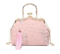 NONGYU Spaziose borse da sera ricamate con design floreale con tracolla a catena per shopping e pendolarismo borsa da lavoro di grande capacità, B, One Size