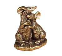 NONGYU Statuette di amore in metallo Feng Shui Ornamento decorativo Sculture animali d'oro Piccoli topi Statue di inaugurazione della casa Regalo Ornamento decorativo