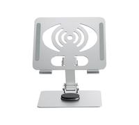 NONGYU Supporto per tablet Staffa per tablet Staffa regolabile per tablet Supporto da tavolo pieghevole girevole a 360 gradi per telefono Supporto di raffreddamento per tablet in metallo pieghevole