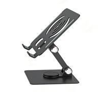 NONGYU Supporto per tablet Staffa per tablet Staffa regolabile per tablet Supporto da tavolo pieghevole girevole a 360 gradi per telefono Supporto di raffreddamento per tablet in metallo pieghevole