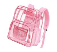 NONGYU Zaino trasparente resistente in PVC trasparente con cinturino rinforzato, grande capacità, per università sul posto di lavoro, sicurezza trasparente per stadio, eventi, lavoro, scuola, B, One
