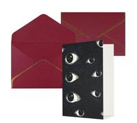 NONHAI Biglietti di auguri con buste Thinking of You, biglietti vuoti con occhi spaventosi, biglietti di auguri per compleanno, baby shower, congratulazioni, matrimonio, ringraziamento, tutte le