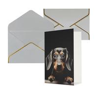 NONHAI Biglietti di auguri con buste Thinking of You, biglietti vuoti per appunti, bassotto, biglietti di auguri per compleanno, baby shower, congratulazioni, matrimonio, ringraziamento, tutte le