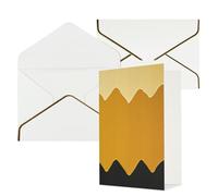 NONHAI Biglietti di auguri con buste Thinking of You, biglietti vuoti per appunti, giallo senape e nero, biglietti di auguri per compleanno, baby shower, congratulazioni, matrimoni, ringraziamenti