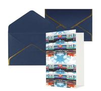NONHAI Biglietti di auguri con buste Thinking of You, biglietti vuoti per monorotaia, treno, biglietti di auguri per compleanno, baby shower, congratulazioni, matrimoni, ringraziamenti, tutte le