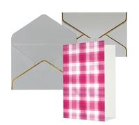 NONHAI Biglietti di auguri con buste Thinking of You, biglietto bianco a quadri per compleanno, baby shower, congratulazioni, matrimonio, ringraziamento, tutte le occasioni