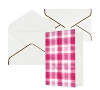 NONHAI Biglietti di auguri con buste Thinking of You, biglietto bianco a quadri per compleanno, baby shower, congratulazioni, matrimonio, ringraziamento, tutte le occasioni