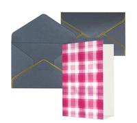 NONHAI Biglietti di auguri con buste Thinking of You, biglietto bianco a quadri per compleanno, baby shower, congratulazioni, matrimonio, ringraziamento, tutte le occasioni