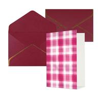 NONHAI Biglietti di auguri con buste Thinking of You, biglietto bianco a quadri per compleanno, baby shower, congratulazioni, matrimonio, ringraziamento, tutte le occasioni