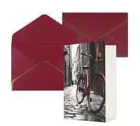 NONHAI Biglietti di auguri con buste Thinking of You, biglietto di auguri vuoto con bicicletta da strada, biglietti di auguri per compleanno, baby shower, congratulazioni, matrimonio, ringraziamento