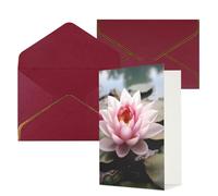 NONHAI Biglietti di auguri con buste Thinking of You, biglietto di auguri vuoto con fiori sul lago, biglietti di auguri per compleanno, baby shower, congratulazioni, matrimonio, ringraziamento, tutte
