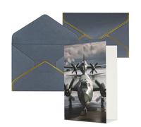 NONHAI Biglietti di auguri con buste Thinking of You Biglietto vuoto Biglietto di auguri aereo dell'esercito americano biglietti di auguri per compleanno, baby shower, congratulazioni matrimonio