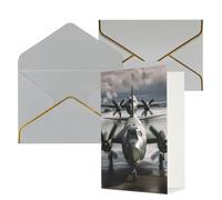 NONHAI Biglietti di auguri con buste Thinking of You Biglietto vuoto Biglietto di auguri aereo dell'esercito americano biglietti di auguri per compleanno, baby shower, congratulazioni matrimonio