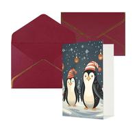 NONHAI Biglietti di auguri con buste Thinking of You Biglietto vuoto Biglietto di auguri Buon Natale pinguini biglietti di auguri per compleanno, baby shower, congratulazioni matrimonio biglietto di