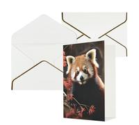NONHAI Biglietti di auguri con buste Thinking of You Biglietto vuoto Biglietto di auguri con panda rossi per compleanno, baby shower, congratulazioni, matrimonio, ringraziamento per tutte le occasioni