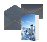 NONHAI Biglietti di auguri con buste Thinking of You Biglietto vuoto Biglietto di auguri con pinguino Antartide Ice biglietti di auguri per compleanno, baby shower, congratulazioni matrimonio