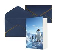 NONHAI Biglietti di auguri con buste Thinking of You Biglietto vuoto Biglietto di auguri con pinguino Antartide Ice biglietti di auguri per compleanno, baby shower, congratulazioni matrimonio