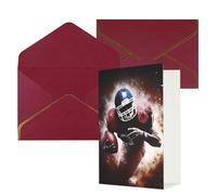 NONHAI Biglietti di auguri con buste Thinking of You Biglietto vuoto Biglietto di auguri Football americano per compleanno, baby shower, congratulazioni matrimonio biglietto di ringraziamento per