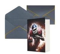 NONHAI Biglietti di auguri con buste Thinking of You Biglietto vuoto Biglietto di auguri Football americano per compleanno, baby shower, congratulazioni matrimonio biglietto di ringraziamento per