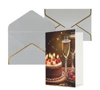NONHAI Biglietti di auguri con buste Thinking of You Biglietto vuoto Biglietto di auguri per il tuo compleanno Biglietti di auguri per compleanno, baby shower, congratulazioni matrimonio biglietto di
