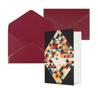 NONHAI Biglietti di auguri con buste Thinking of You Biglietto vuoto Biglietto di auguri triangolare geometrico per compleanno, baby shower, congratulazioni, matrimonio, ringraziamento per tutte le