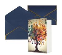 NONHAI Biglietti di auguri con buste Thinking of You, biglietto vuoto con albero con farfalle, biglietti di auguri per compleanno, baby shower, congratulazioni, matrimonio, ringraziamento, tutte le