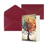 NONHAI Biglietti di auguri con buste Thinking of You, biglietto vuoto con albero con farfalle, biglietti di auguri per compleanno, baby shower, congratulazioni, matrimonio, ringraziamento, tutte le