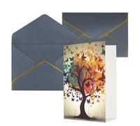 NONHAI Biglietti di auguri con buste Thinking of You, biglietto vuoto con albero con farfalle, biglietti di auguri per compleanno, baby shower, congratulazioni, matrimonio, ringraziamento, tutte le