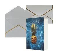 NONHAI Biglietti di auguri con buste Thinking of You, biglietto vuoto con ananas in piscina, biglietti di auguri per compleanno, baby shower, congratulazioni, matrimonio, ringraziamento, tutte le