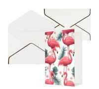 NONHAI Biglietti di auguri con buste Thinking of You Biglietto vuoto con motivo fenicottero biglietti di auguri per compleanno, baby shower, congratulazioni matrimonio biglietto di ringraziamento per
