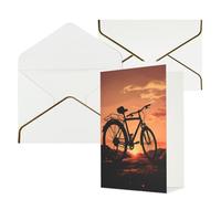 NONHAI Biglietti di auguri con buste Thinking of You, biglietto vuoto per appunti con bicicletta da strada, biglietti di auguri per compleanno, baby shower, congratulazioni, matrimonio, ringraziamento