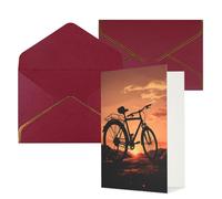 NONHAI Biglietti di auguri con buste Thinking of You, biglietto vuoto per appunti con bicicletta da strada, biglietti di auguri per compleanno, baby shower, congratulazioni, matrimonio, ringraziamento
