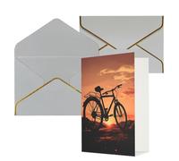 NONHAI Biglietti di auguri con buste Thinking of You, biglietto vuoto per appunti con bicicletta da strada, biglietti di auguri per compleanno, baby shower, congratulazioni, matrimonio, ringraziamento