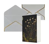NONHAI Biglietti di auguri con buste Thinking of You Biglietto vuoto per appunti Mese Pianta Notte Biglietti di auguri per compleanno, Baby Shower, Congratulazioni Matrimonio Biglietto di