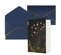 NONHAI Biglietti di auguri con buste Thinking of You Biglietto vuoto per appunti Mese Pianta Notte Biglietti di auguri per compleanno, Baby Shower, Congratulazioni Matrimonio Biglietto di