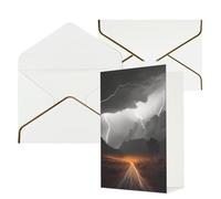 NONHAI Biglietti di auguri con buste Thinking of You Biglietto vuoto per appunti Thunder Landscape Biglietti di auguri per compleanno, baby shower, congratulazioni matrimonio biglietto di