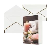 NONHAI Biglietti di auguri con buste Thinking of You Biglietto vuoto per note a tema spa, biglietti di auguri per compleanno, baby shower, congratulazioni, matrimonio, ringraziamento, tutte le