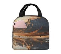 NONHAI Borsa per il pranzo isolata con montagna all'alba, per donne e uomini, riutilizzabile, borsa termica per ufficio e picnic