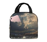 NONHAI Borsa per il pranzo isolata Old Lighthouse by The Sea Lunch Box per donne uomini riutilizzabile borsa termica per ufficio picnic
