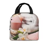 NONHAI Borsa termica per il pranzo a tema spa, per donne e uomini, riutilizzabile, borsa termica per ufficio e picnic