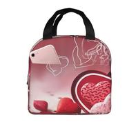 NONHAI Borsa termica per il pranzo di San Valentino, per donne e uomini, riutilizzabile, borsa termica per ufficio e picnic
