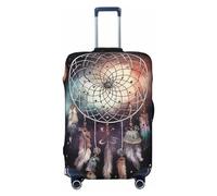 NONHAI Copertura per bagagli da viaggio, protezione per valigia, acchiappasogni e stelle, elastica, lavabile, elasticizzata, antigraffio, adatta per bagagli da 45-81 cm, Nero , L